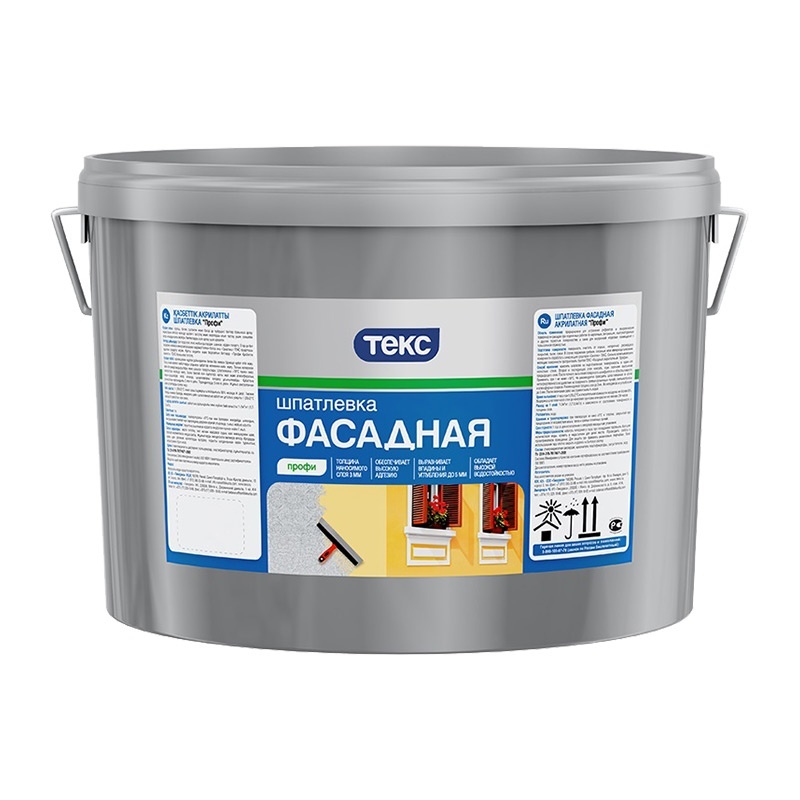Рекомендуем купить Шпаклёвка фасадная Текс Профи акрилатная (16 кг)