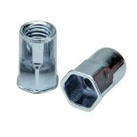 Купить заклепка м4x12 полушестигранная с внутренней резьбой и уменьшенным бортом, оц. сталь оптом | ПРОТОРГ