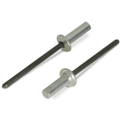 Рекомендуем купить Заклепка вытяжная закрытая 3,2x8 со стандартным бортом, алюминий / фосфат. сталь