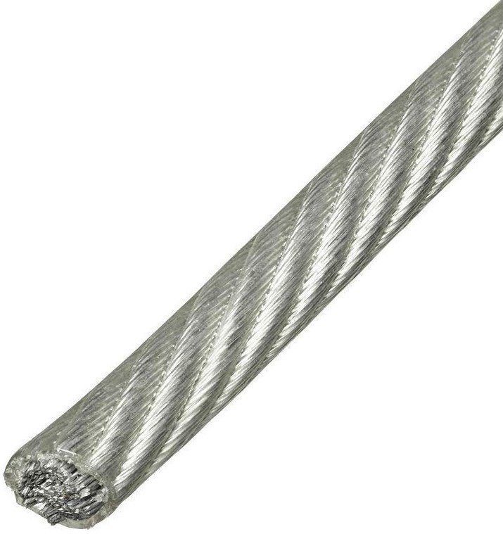 Рекомендуем купить Трос для растяжки DIN 3055 Ø2мм/3мм в ПВХ оплетке, конструкция 6х7, оц. сталь