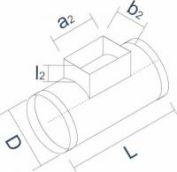 Купить тройник круглого сечения с прямоугольной прямой врезкой оптом | ПРОТОРГ