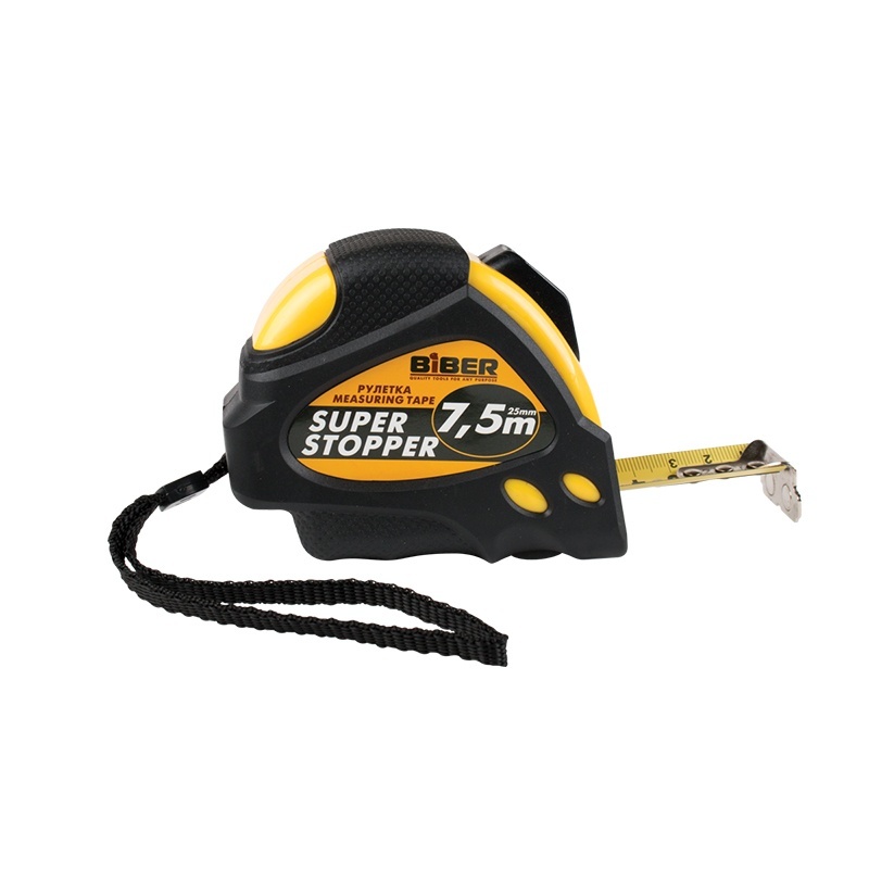 Рекомендуем купить Рулетка Biber 40125 Super Stopper, автофиксация 7,5 м/25 мм