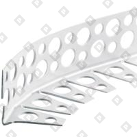 Уголок перфорированный PL 25x25x3000 мм арочный, ПВХ - №1