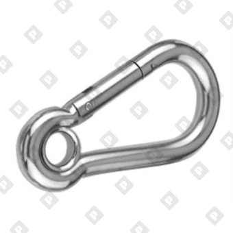 Карабин пружинный с кольцом ART 8250 12x140, нерж. сталь A4 - №1