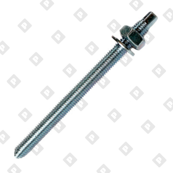 Шпилька к химическому анкеру HIMTEX M12x200 мм с гайкой и шайбой, 5.8 кл. пр. - №1