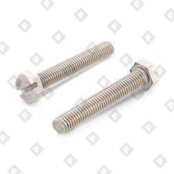 Болт DIN 933 SZ M4x60 с шестигранной головкой, прямым шлицем и полной резьбой, нерж. сталь A2 - №1