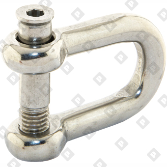 Скоба такелажная D-образная ART 8482 Ø6 мм с внутренним шестигранником, нерж. сталь А4 - №1