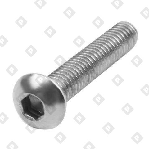 Винт ISO 7380-1 М6х10 с полукруглой головкой, кл. пр.10.9, оц. сталь - №1