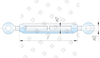 Талреп DIN 1480 М8 кольцо-кольцо, оц. сталь - №2