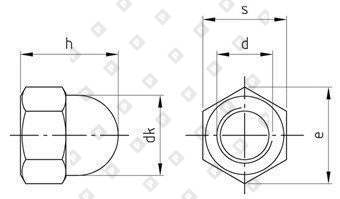 DIN 1587 A4 M 12 A/F 19 - №3