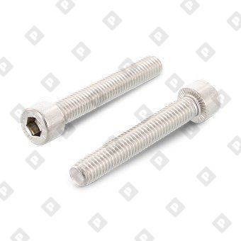 Винт DIN 912 М8x60/60 с полной резьбой и цилиндрической головкой с внутренним шестигранником и насечками, нерж. сталь A2 - №1