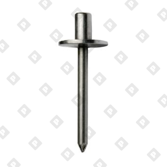 Заклепка вытяжная закрытая 3,2x12 с увеличенным бортом Ø 10 мм, оц. сталь / оц. сталь - №1