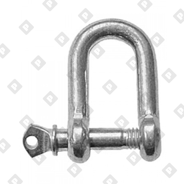 Скоба такелажная прямая Ø6 мм, оц. сталь - №1