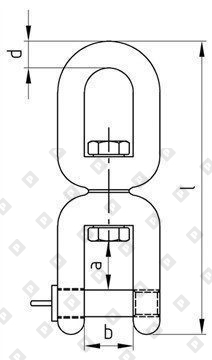 Вертлюг Art. 8255 петля-вилка 13мм, нерж. сталь A4 - №3