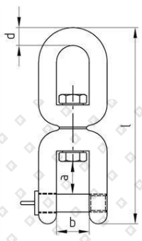 Вертлюг Art. 8255 петля-вилка 16мм, нерж. сталь A4 - №3