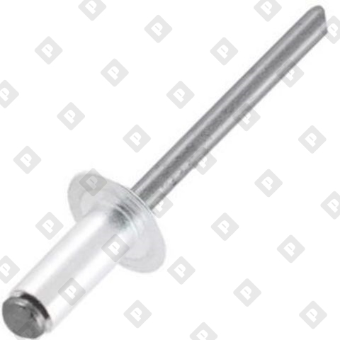 Заклепка вытяжная открытая 4x14 со стандартным бортом, алюминий / сталь - №1