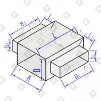 Крестовина сварная прямоугольная - №1