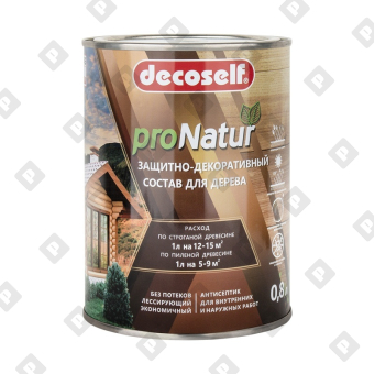 Антисептик лессирующий для дерева Pufas Decoself белый (0,8 л) - №1