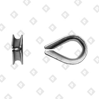 Коуш DIN 6899 для троса Ø4мм - №3