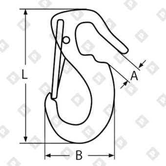Карабин стаксельный ART 8533 90 мм, нерж. сталь A4 - №2