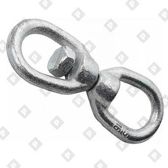 Вертлюг 20мм петля-петля, оц. сталь - №1