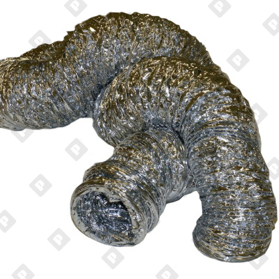 Гибкий воздуховод неизолированный двухслойный Ø356 мм, металлизированная пленка - №1