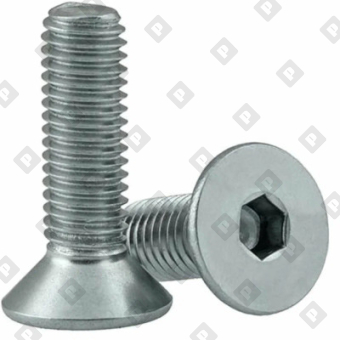 Винт DIN 7991 M10x30 с потайной головкой и внутренним шестигранником, кл. пр. 10.9, оц. сталь - №1