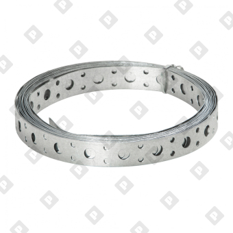 Лента монтажная перфорированная LP 20х0.7 (25 м) прямая для вентиляции, оц. сталь - №1