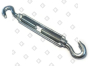 Талреп DIN 1480 М16 крюк-крюк, оц. сталь