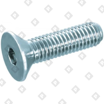 Винт DIN 7991 M10x30 с потайной головкой и внутренним шестигранником, кл. пр. 10.9, оц. сталь - №3